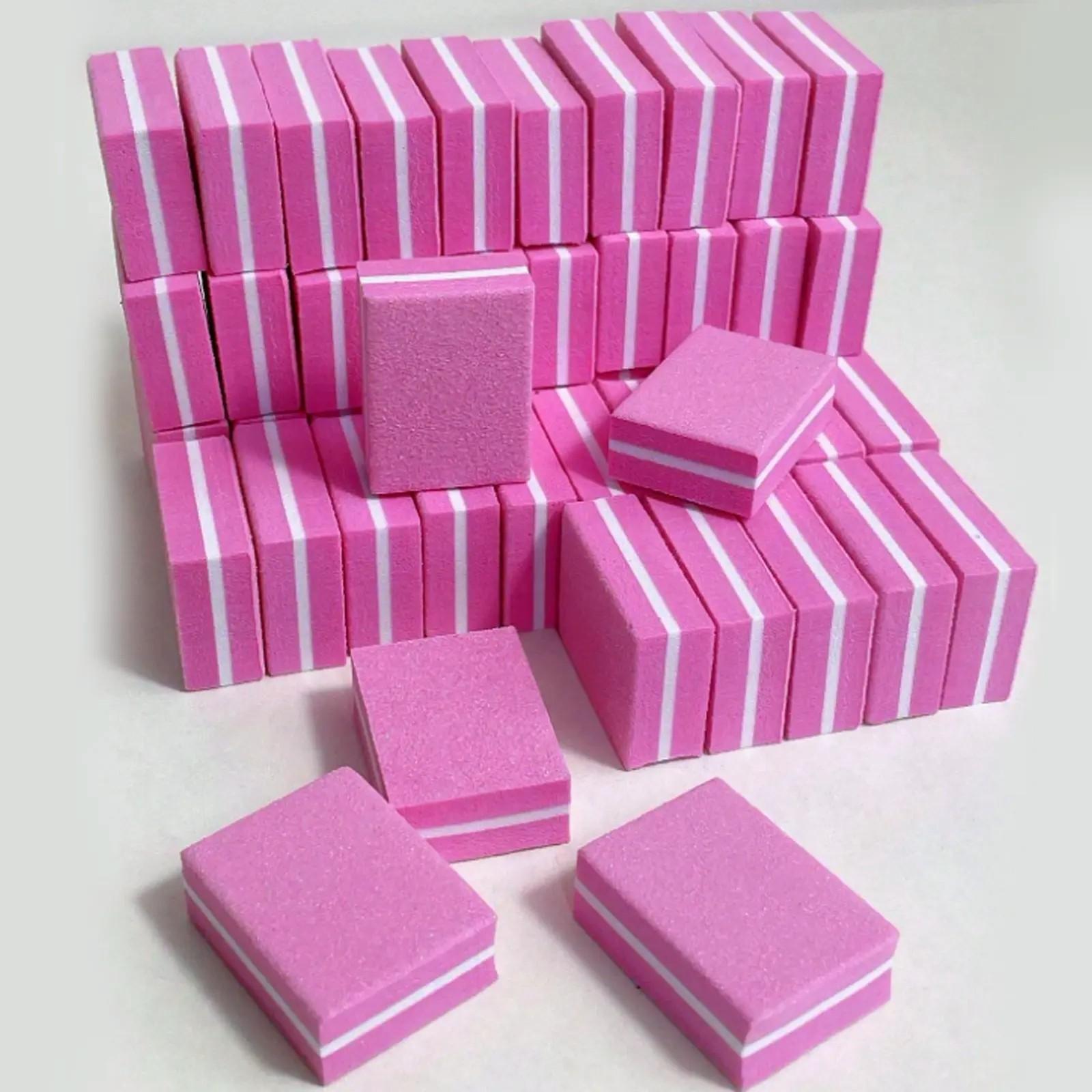 10/25/50pcs lot Double-sided Mini Nail File Blocks Colorful Sponge Nail Polish Sanding Buffer Strips Polishing Manicure Tools