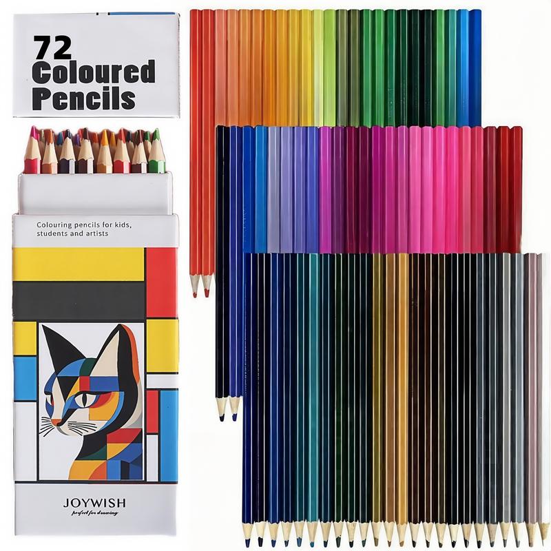 Colored Pencils Set, 72pcs/box Professional Soft Core Oil-based Pencils for Artists and Student & Adult Coloring, Bulk Gift Set in Metal Storage Case