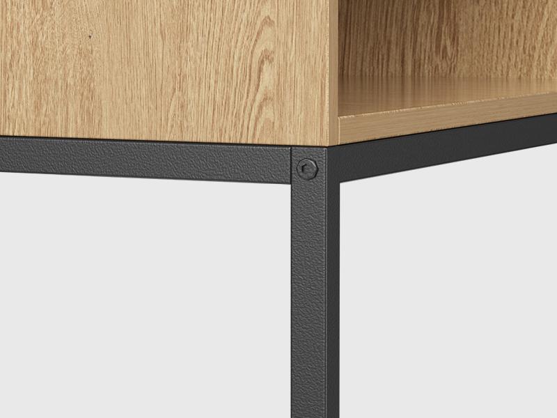 Vabches Rattan Toilet Storage Cabinet, Over the Rack Wood Cabinet with Metal Stand, Bathroom Organizer with Adjustable Shelf, Tall Freestanding Washer Shelf, Small Cupboard, Space Saver, Natural style Apartment Furniture