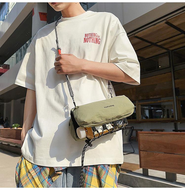 Outdoor Nylon Sling Crossbody Bag, Water Bottle Holder Shoulder Purse, Casual Streetwear Hiking Bag for Men & Women outdoorfun Outdoor Nylon Sling Crossbody Bag, Water Bottle Holder Shoulder Purse, Casual Streetwear Hiking Bag for Men & Women outdoorfun