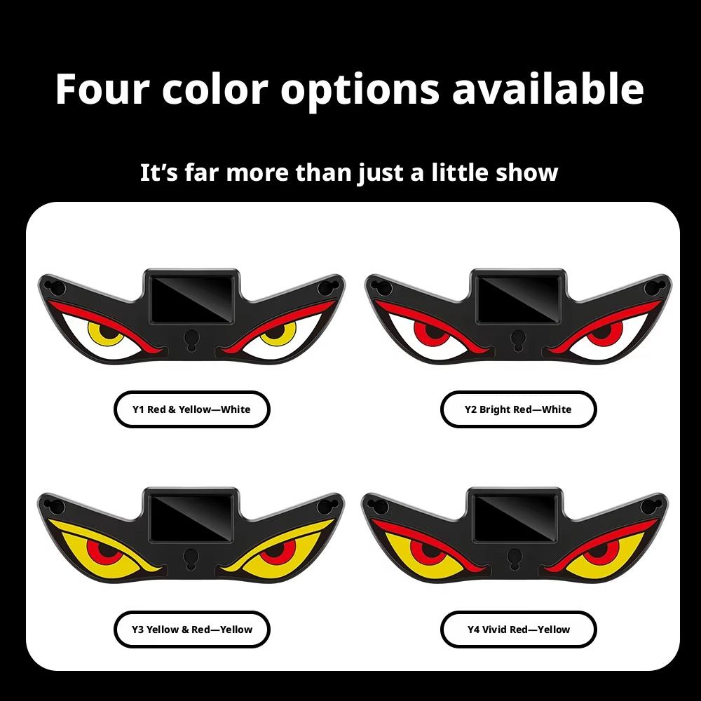 Car-mounted solar monster eye LED warning light triangle window wireless decoration rear window ambient light premium feel Car Interior Accessory