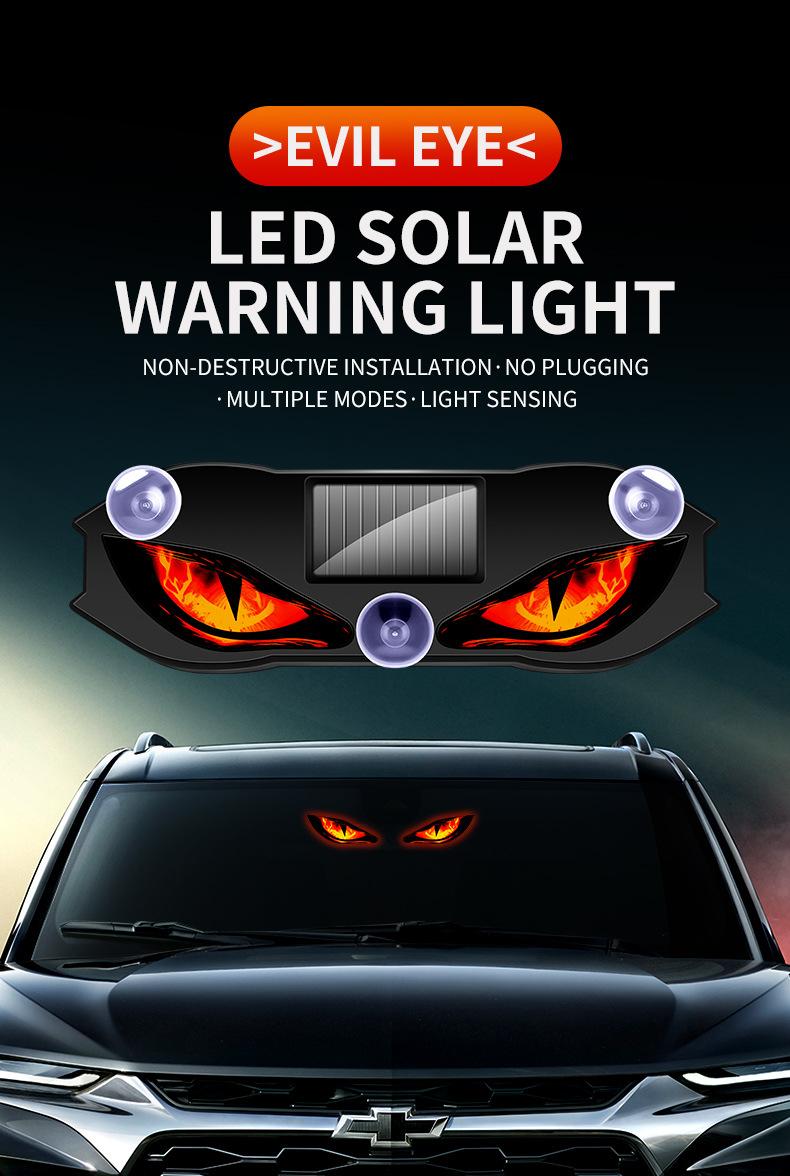 Demon Eye Car LED Atmosphere Light, Wireless Lamp with Dynamic RGB Colors & Easy Suction Mount, Solar & Type-C Rechargeable for a Bold Look on Cars, SUVs, Trucks, Car Interior Accessories tiktokshopbacktoschool