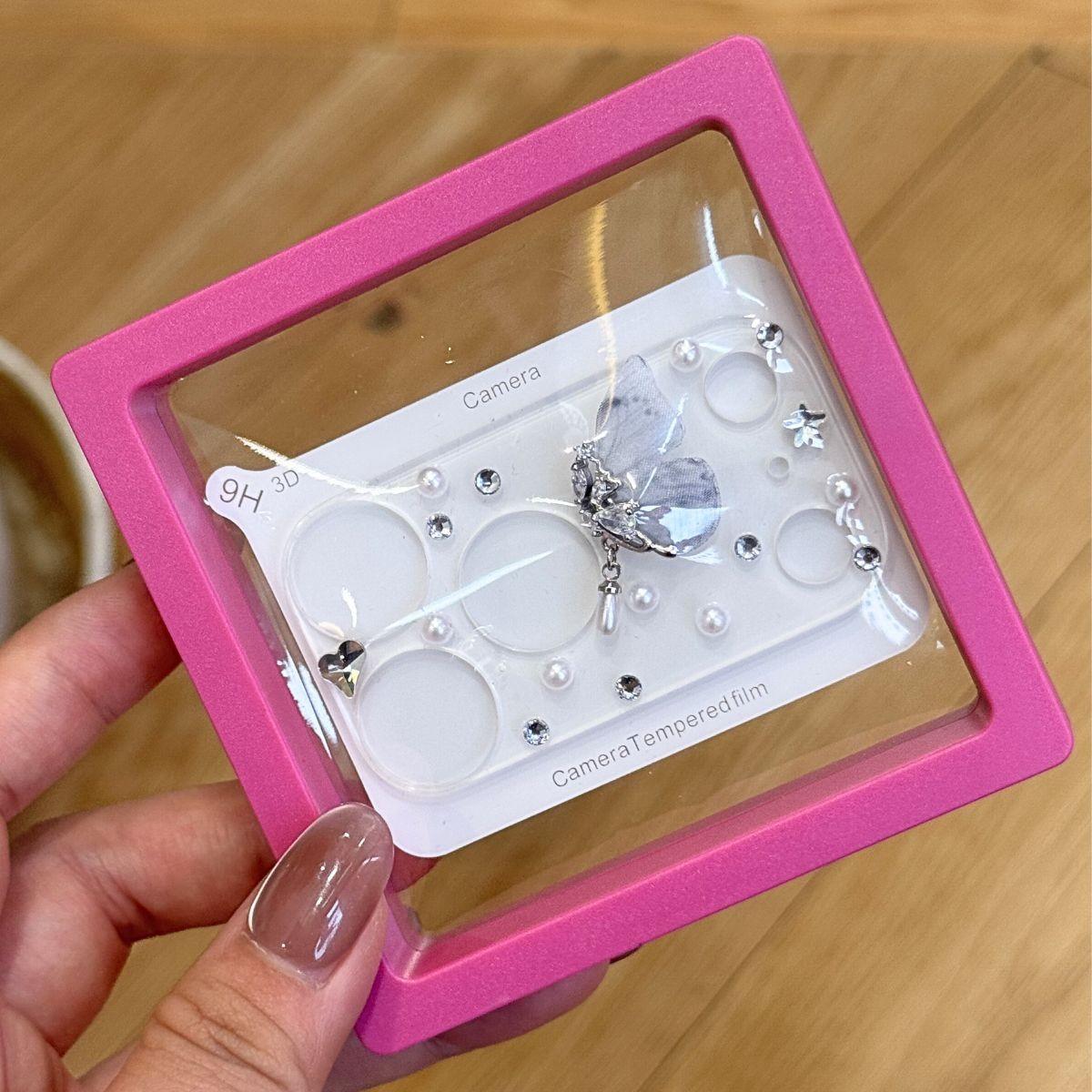 1pcs Shiny Diamond Transparent Tempered Glass Screen Protector Film for Apple iPhone 17 Pro/17 Pro Max, Durable Protective Cover Accessories