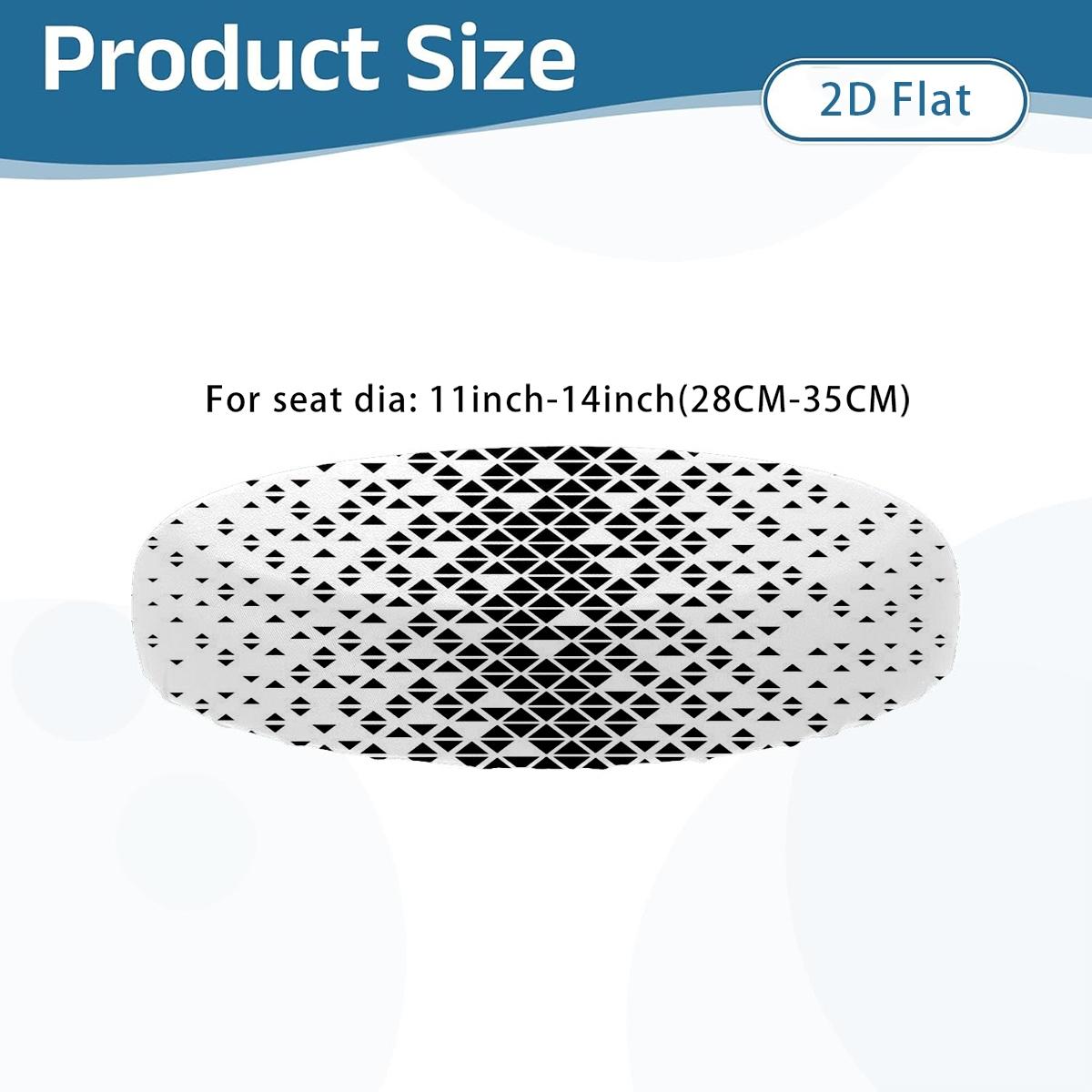 2/4/6/8PCS triangular geometry digital printing pattern universal elastic round stool cover for all seasons, elastic, bar chair cover, outdoor chair, small round cushion cover, restaurant, cafe and other scenes