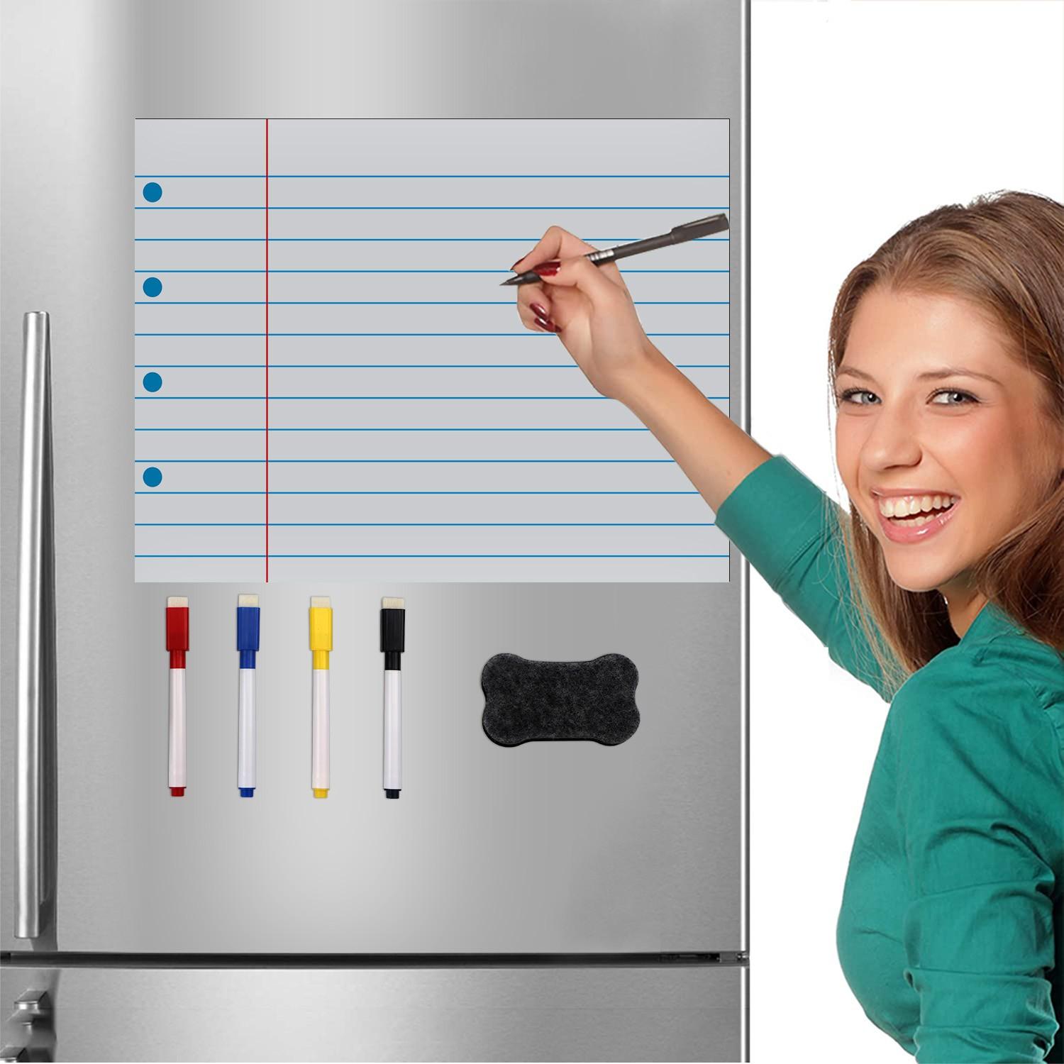 1pc Loose Leaf Paper Shaped Refrigerator Sticker,Repeatedly Erased, Anti Fouling And Wear-Resistant, Memo Sticker, Refrigerator Art Decoration Sticker