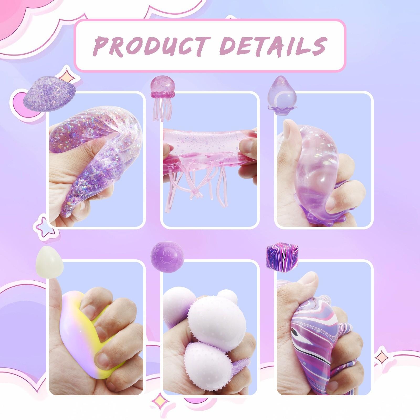 Stress Relief Toy Set, Malt Sugar Squeeze Therapy Kit, Creative Soft Gel Doll, Ideal for Pressure Relief, Birthday Gift, Party Present