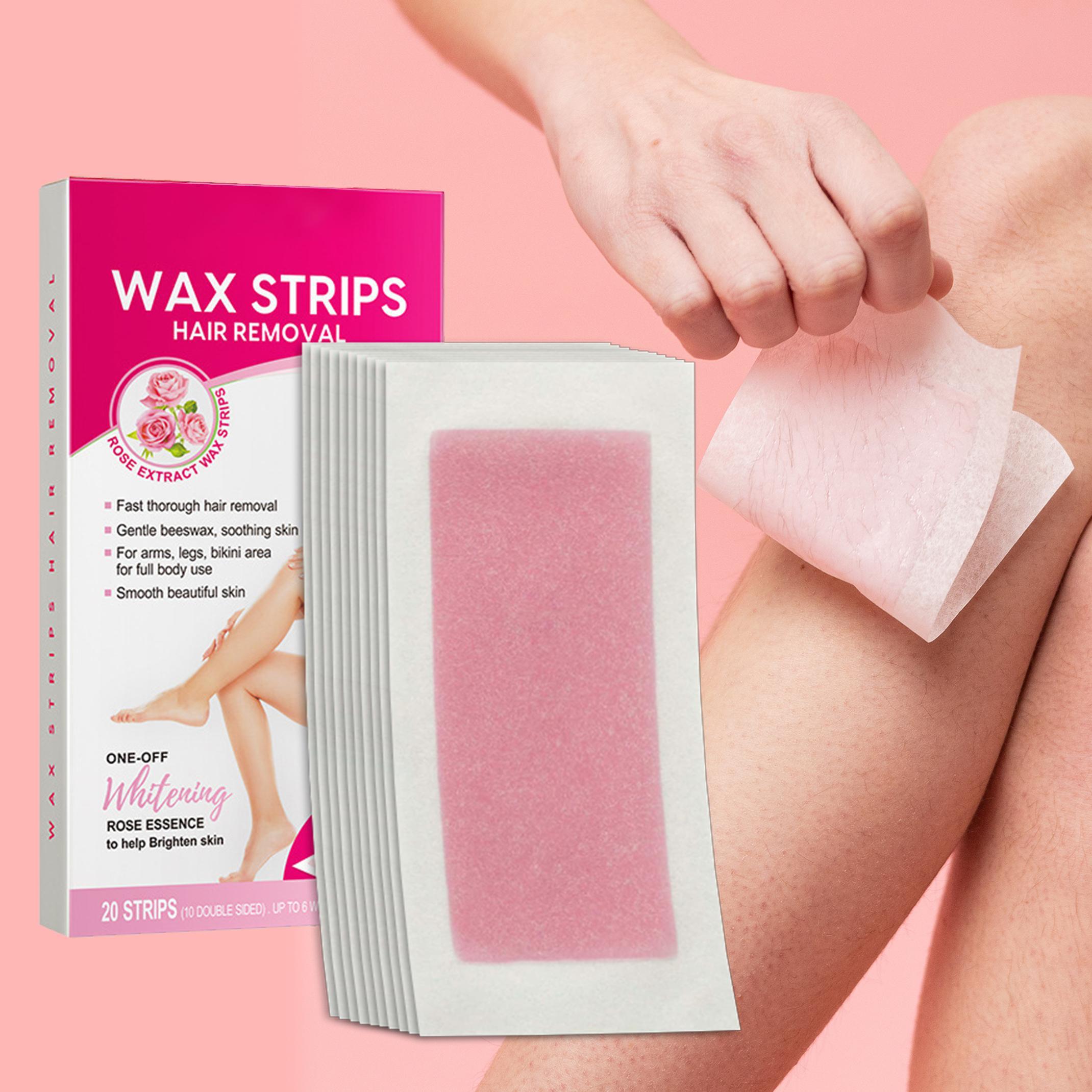 Body Wax Strips Hair Removal, Wax for Ingrown Hair Remover, Portable Body Waxing Strips, Suitable for Face, Underarms, Legs, Eyebrows, Mustaches, Bikini Area