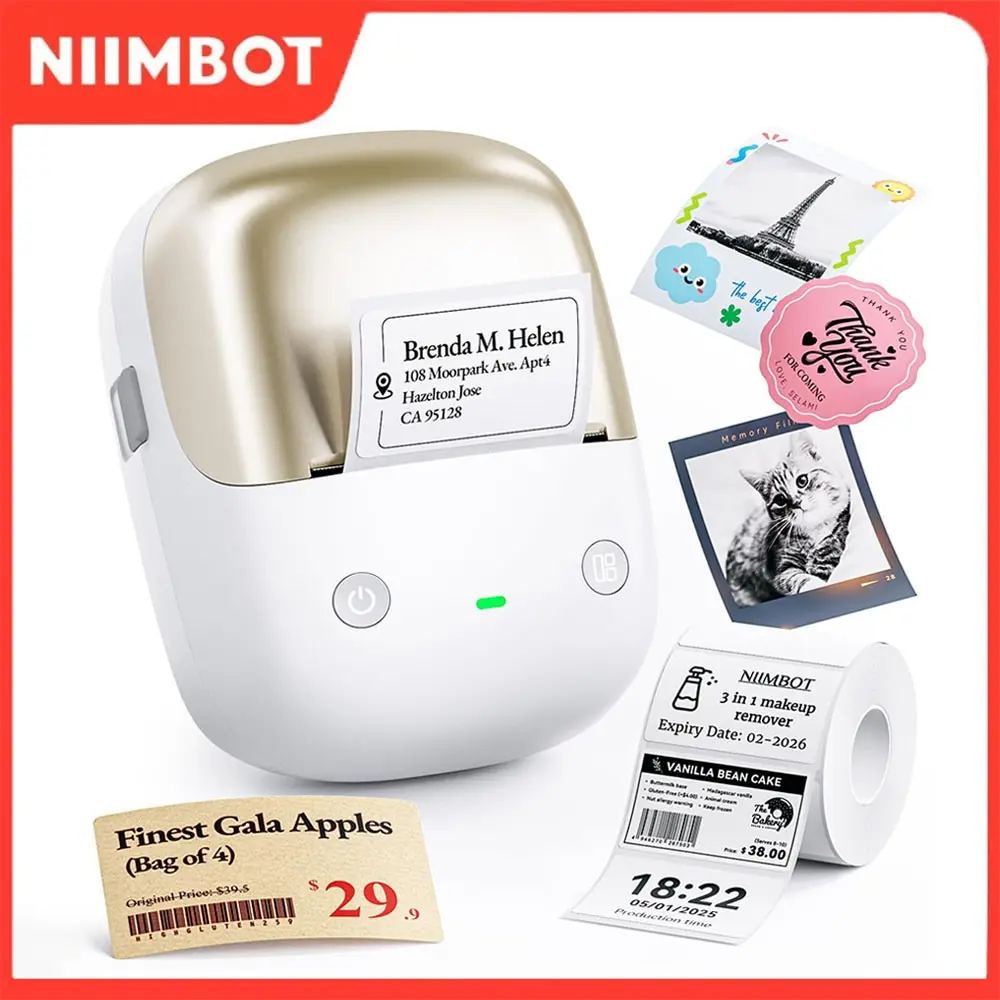 Niimbot B2 Pro Label Printer, 300dpi Portable Bluetooth-compatible Label Printer, Ideal for Photo Stickers, DIY Crafts, Notes, Gifts, Diaries