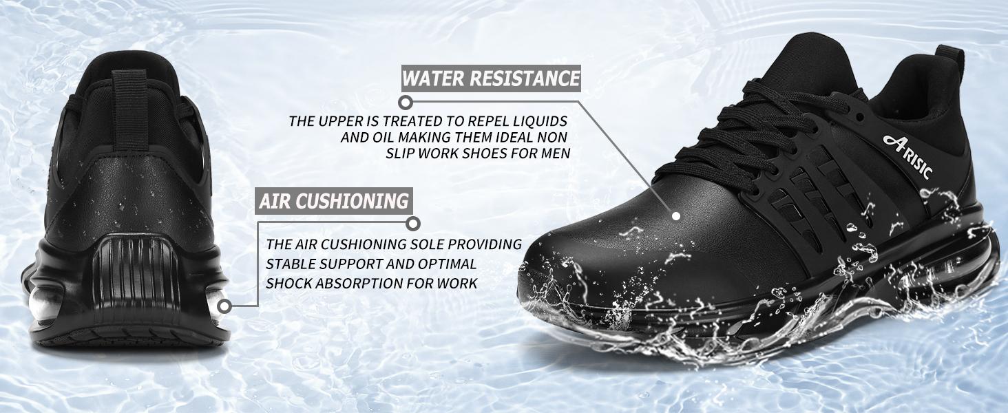 Men's Non Slip Shoes, Lightweight Mens Work Shoes & Restaurant or Food Service Sneakers