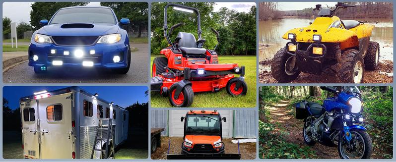 Nilight 4PCS 4 Inch 18W Spot Led Light Bars LED Work Lights Led Fog Lights Off Road Driving Lights with Off Road Wiring Harness Lightbar