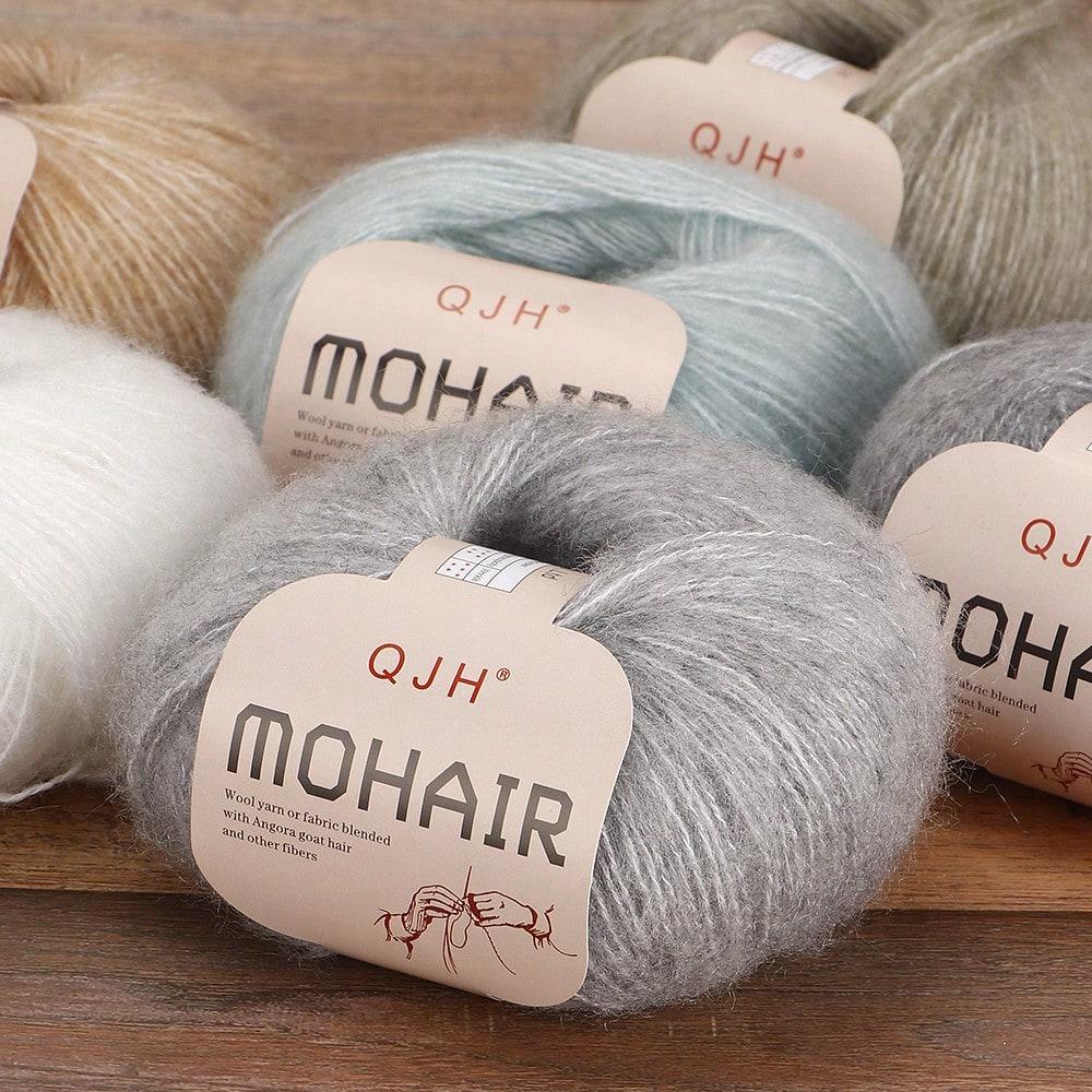 2pcs High Quality Soft & Warm Mohair Blend Yarn, Ideal for DIY Hand Knitting & Crocheting Elegant Sweaters, Shawls, Scarves
