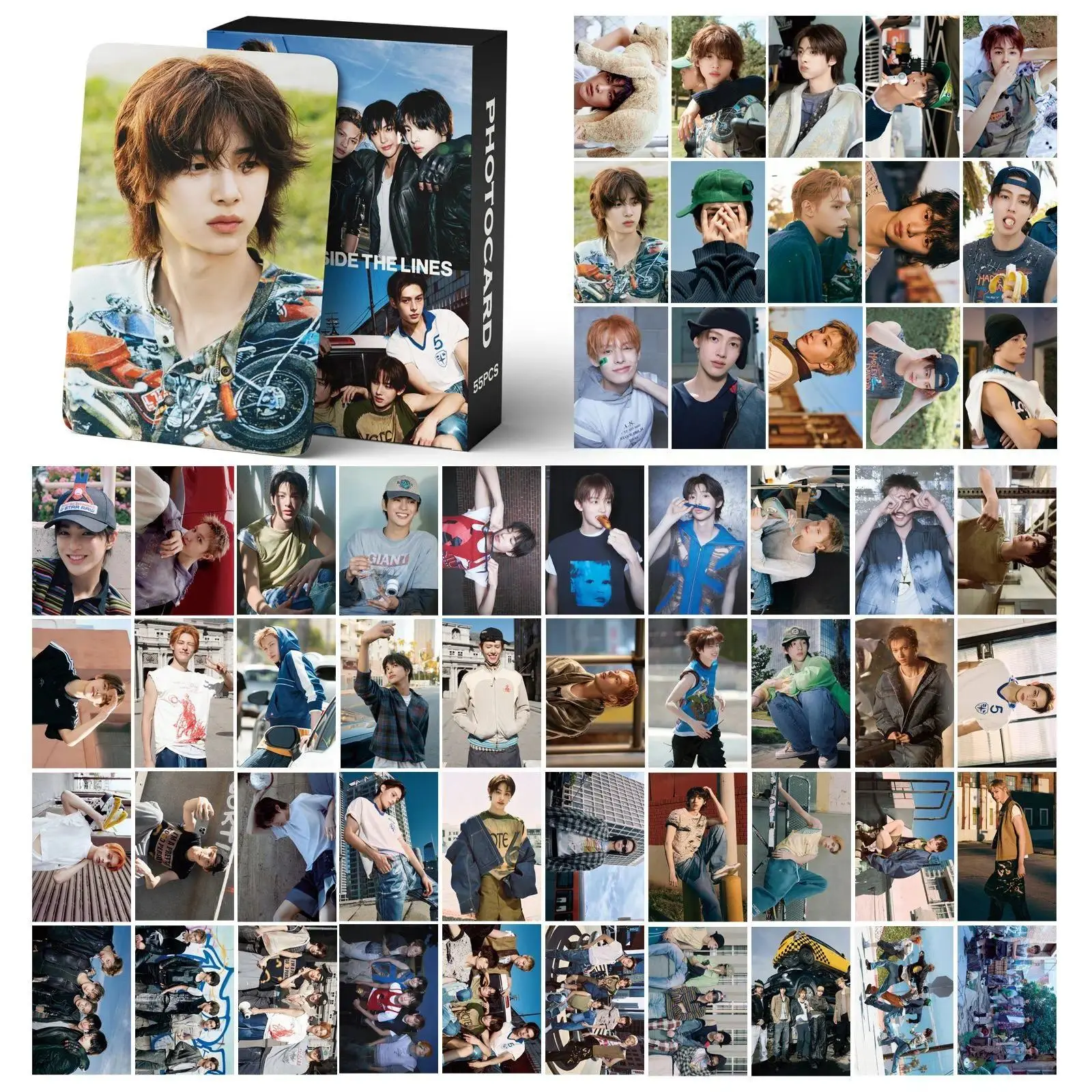 55Pcs/Set Idol CORTIS New Album Song Blue Lips Lomo Cards Postcards Martin James Juhoon Seonghyeon Keonho Fans Gifts Collection