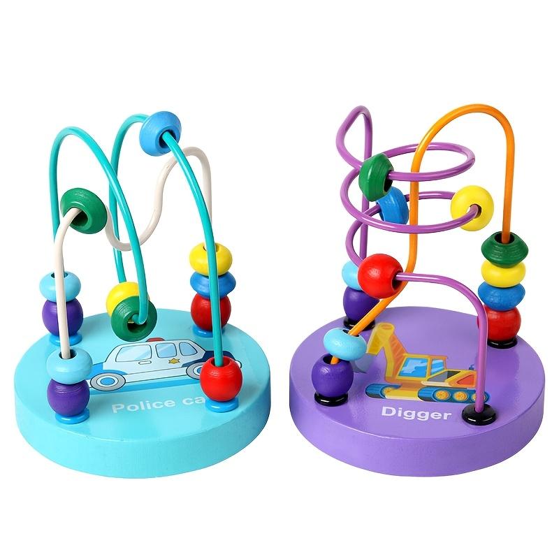 A wooden bird bead maze toy--durable chewing and educational toy for parrots, macaws, and lovebirds Large Rooftop Metal Cage Cockatiel with Stand Luxury Rolling Play Top Iron Flight Squirrel-proof Feeding Station