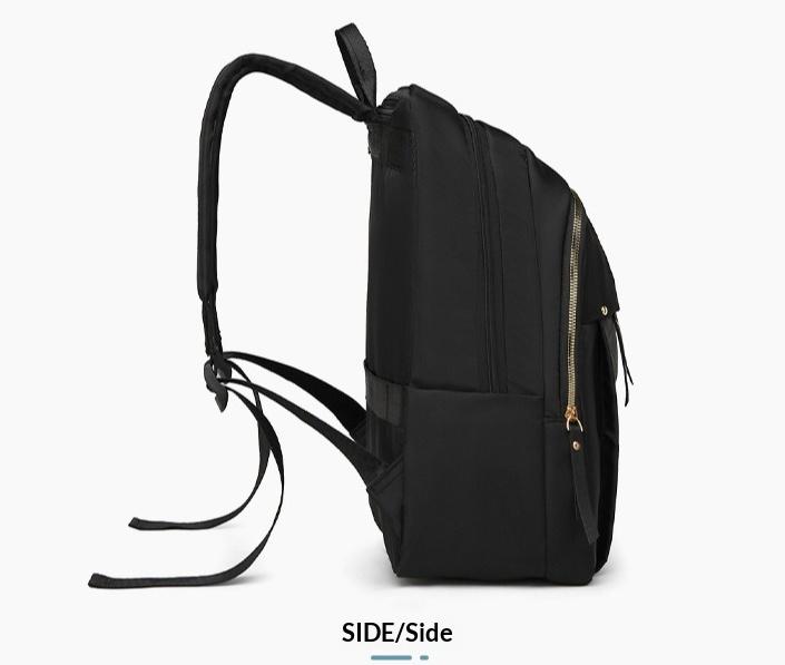 Unisex Plain Large Capacity Backpack for Women, Water-Resistant Oxford Cloth School Backpack, Multi-Pockets, Adjustable Padded Straps, Lightweight Durable All-Match Daypack for Travel & Outdoor Activities