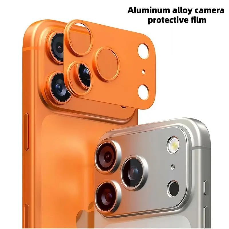 Integrated Hollow Metal Camera Lens & Screen Protector for iPhone 18 Pro Max, 17 Pro Max - Aluminum Alloy & TPU Casing Cover with Rhinestones, Protection, Anti-Fall, Explosion-Proof, Scratch-Resistant