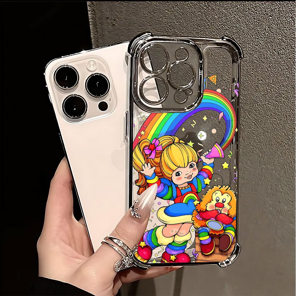 Cartoon Rainbows Brites Protective Phone Case Suitable for iPhone 17 16e 16 15 14 13 12 11 Mini Pro Max Air X XR XSMAX 8 7 Plus Anti Fall Transparent Soft Back Cover