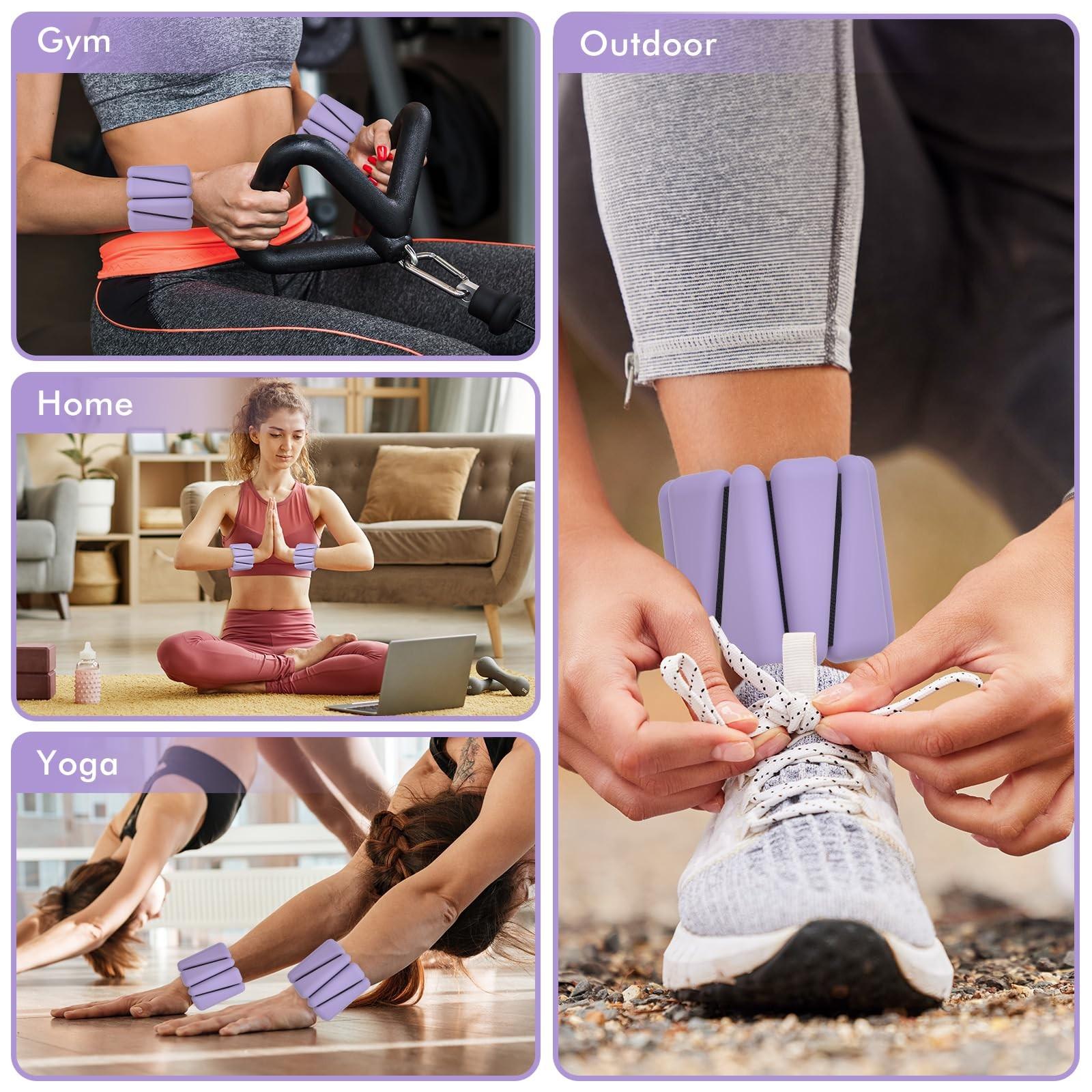 Wrist Weights, Ankle Weights for Women Men, Adjustable Wrist Weighted Bracelet for Home Gym Workout, Running, Yoga, Exercise, Strength Training