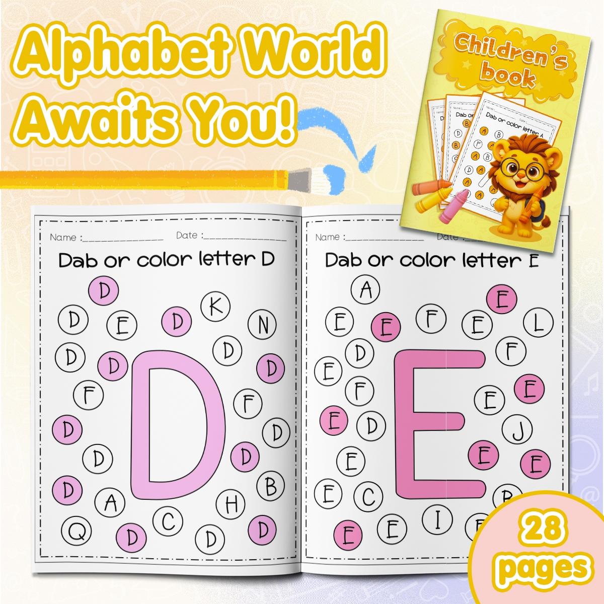 Kids’ Alphabet Handwriting Practice Book – Learn Uppercase and Lowercase Letters, Trace ABCs, Improve Pencil Control to Build Early Literacy Skills for Preschool, Pre-K, Kindergarten and Home Learning