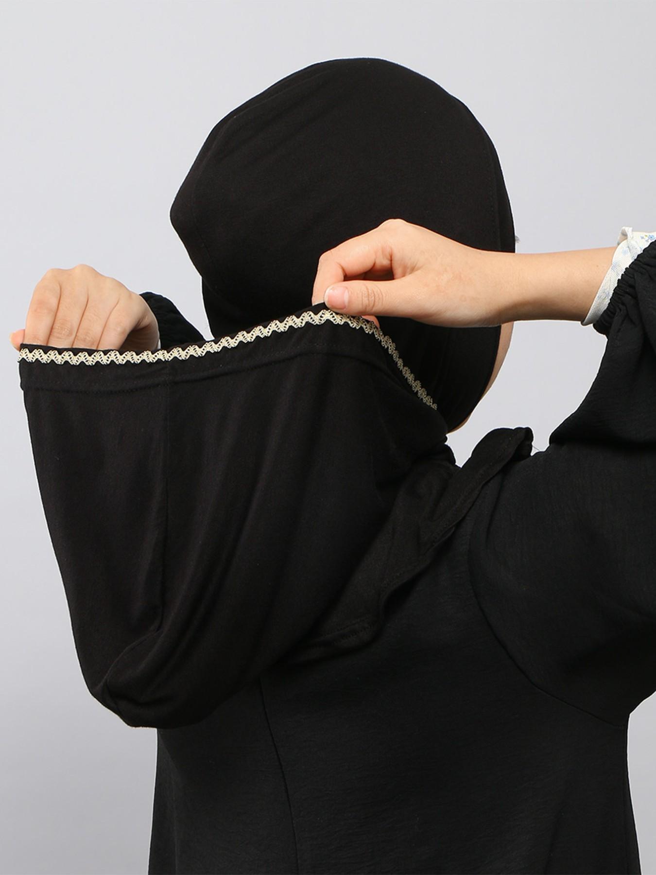 1pc Dual-Layer Sun Protection Hijab, Boho Style Muslim Headscarf, UV Protection Fashion Accessory, Soft Fabric, All Seasons