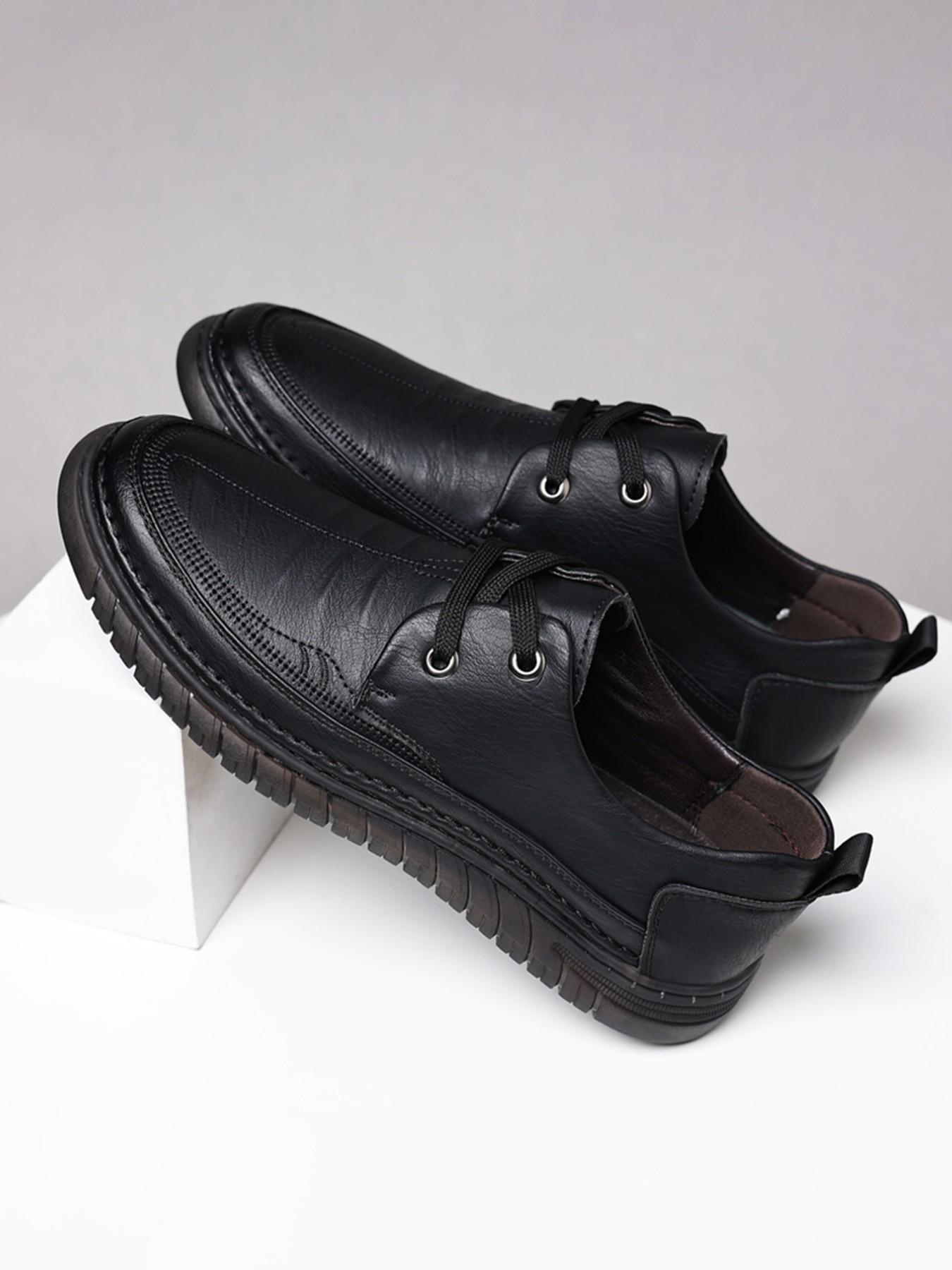 2026 Spring Summer New Soft Leather Casual Shoes, Hand-Stitched Durable Anti-Slip Work Boots, Lightweight Comfortable Dad Shoes