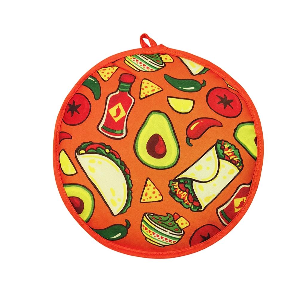 Round Corn Tortilla Insulated Bag, Thickened Heat-Resistant Food Grade Fresh Keeping Bag, Home Use, Stall Display