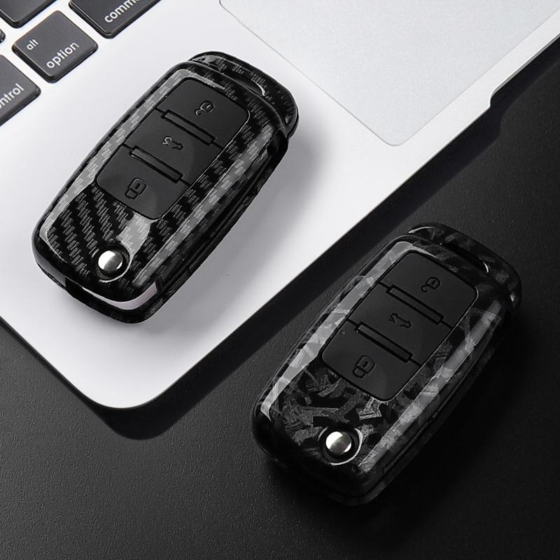 Abs Carbon Fiber Car Key Case for Volkswagen Polo Tiguan Passat B5 B6 B7 Golf 4 5 6 Mk6 Jetta Lavida Skoda Rapid Car Key Protector