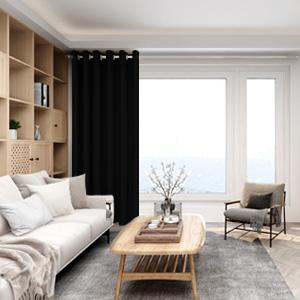 Deconovo Divider Curtains(1 Panel) for Office/Room/Theater - Thermal Curtains, Soundproof Drapes for Sliding Door, Blackout Curtain Screen for Bedroom