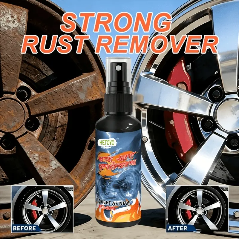 Multifunctional rust remover-rust modification spray, which can effectively remove and restore the rust of automobile accessories, tires, wheels and doors-without power supply.