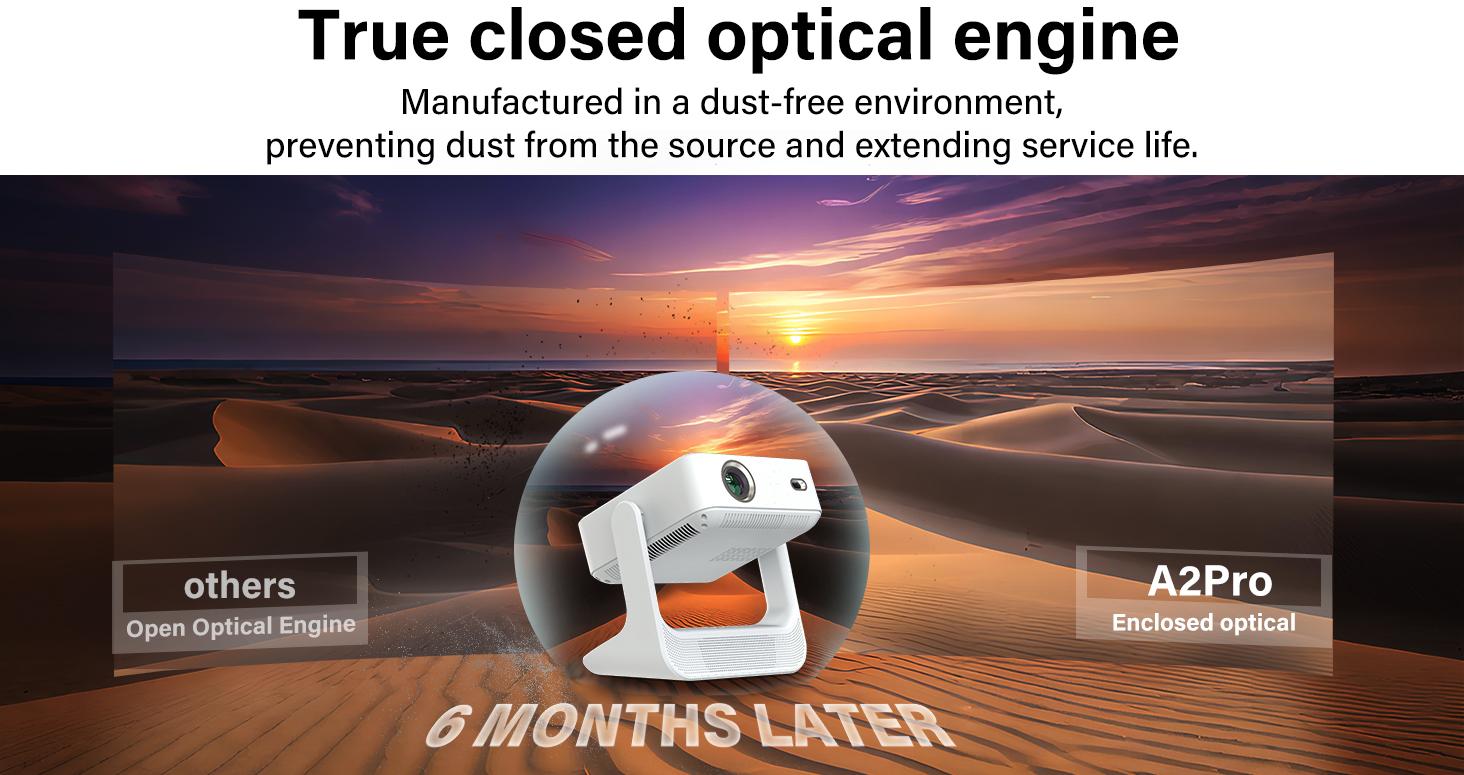 Aepuosem Touch Screen Projector Supports 4K, 800 ANSI Lumens with Auto Focus and Keystone Correction 3D DolbyAudio, WiFi 6 and Bluetooth 5.0 for Home Theater, Gaming, Outdoor Camping (HDMI/USB-C)