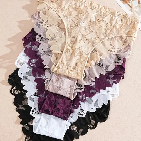 【Black Friday】Women's Sexy Floral Lace Underwear Set, Fitted & Comfortable Breathable Panties, Multi-Color Hollow Out Lingerie for Women Daily Wear, Breathable Lace Knicker #GLOBAL PICKS