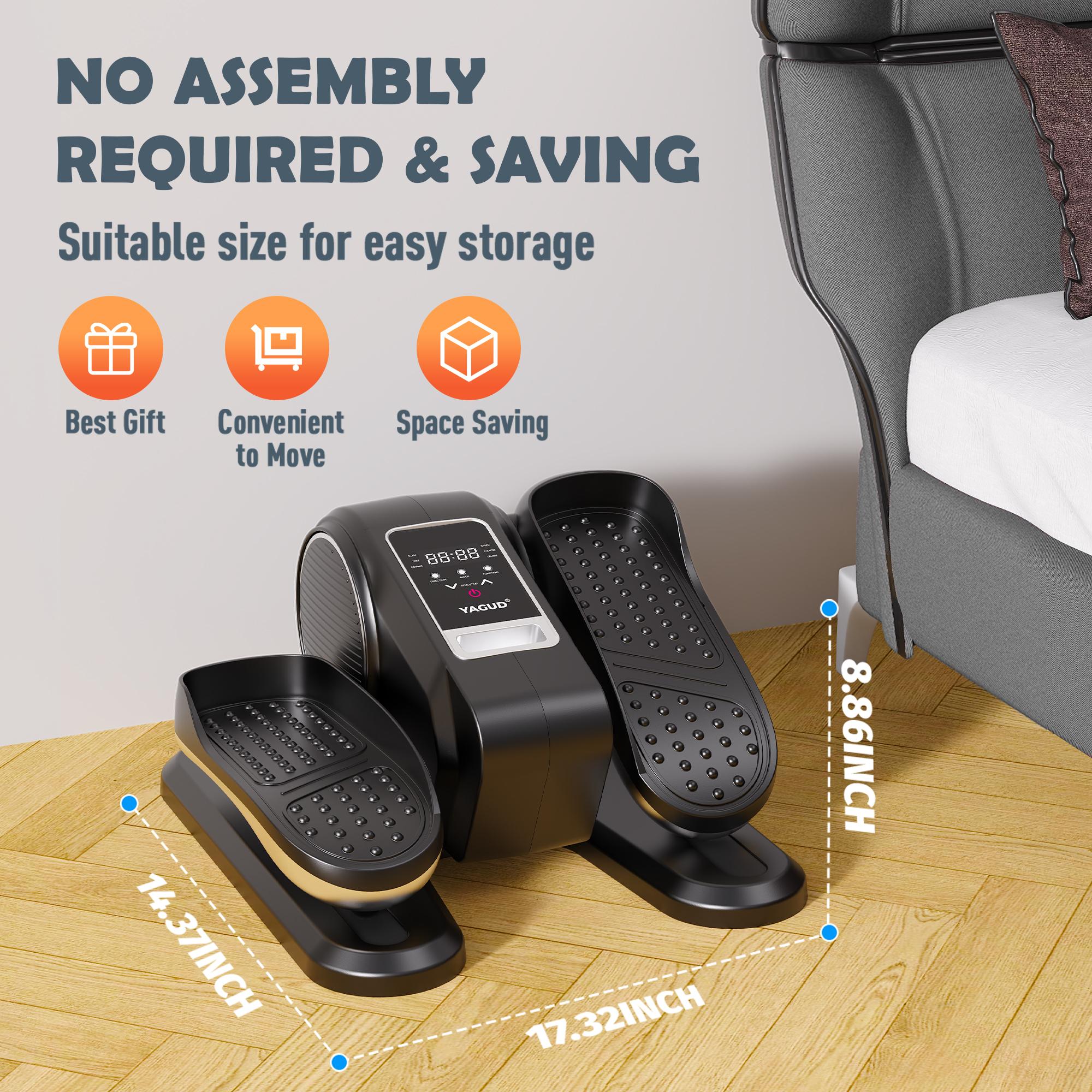 Under Desk Elliptical Machine, Electric Ellipse Leg Exerciser for Adult, Quiet & Portable Electric Seated Pedal Exerciser with Remote Control & 12 Adjustable Speeds