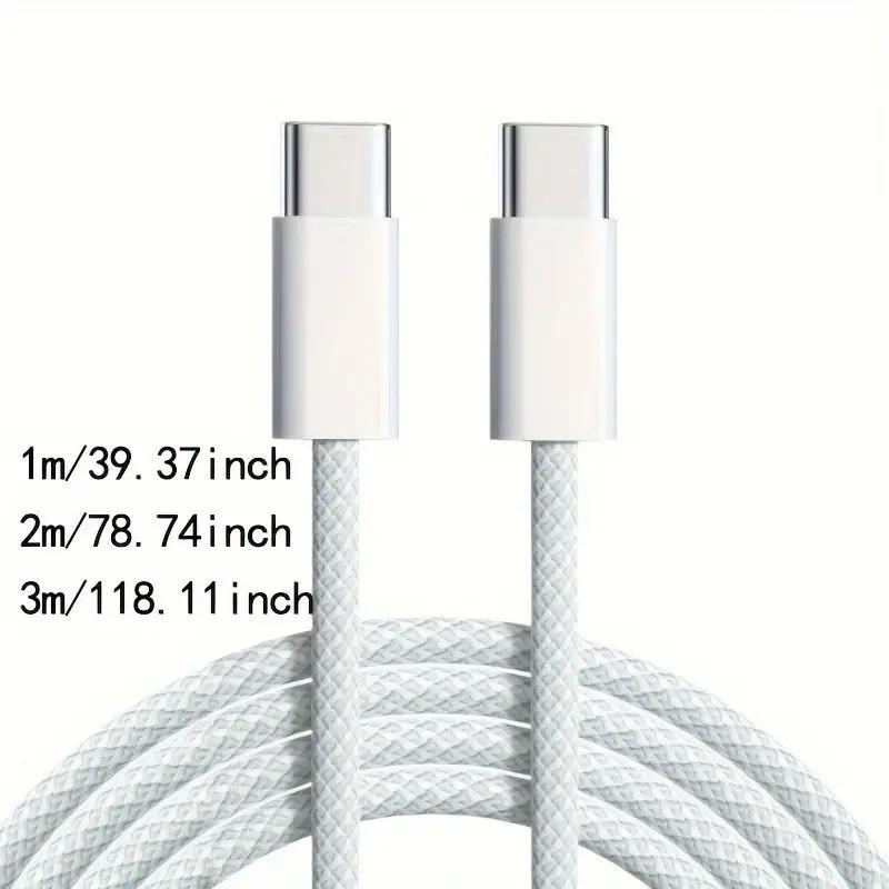 iPhone 17/16/15 Compatible USB-C Fast Charging Cable, 3.3ft Nylon Braided Data Line, Indoor/outdoor/travel Car Charger, Supports 60w~18w