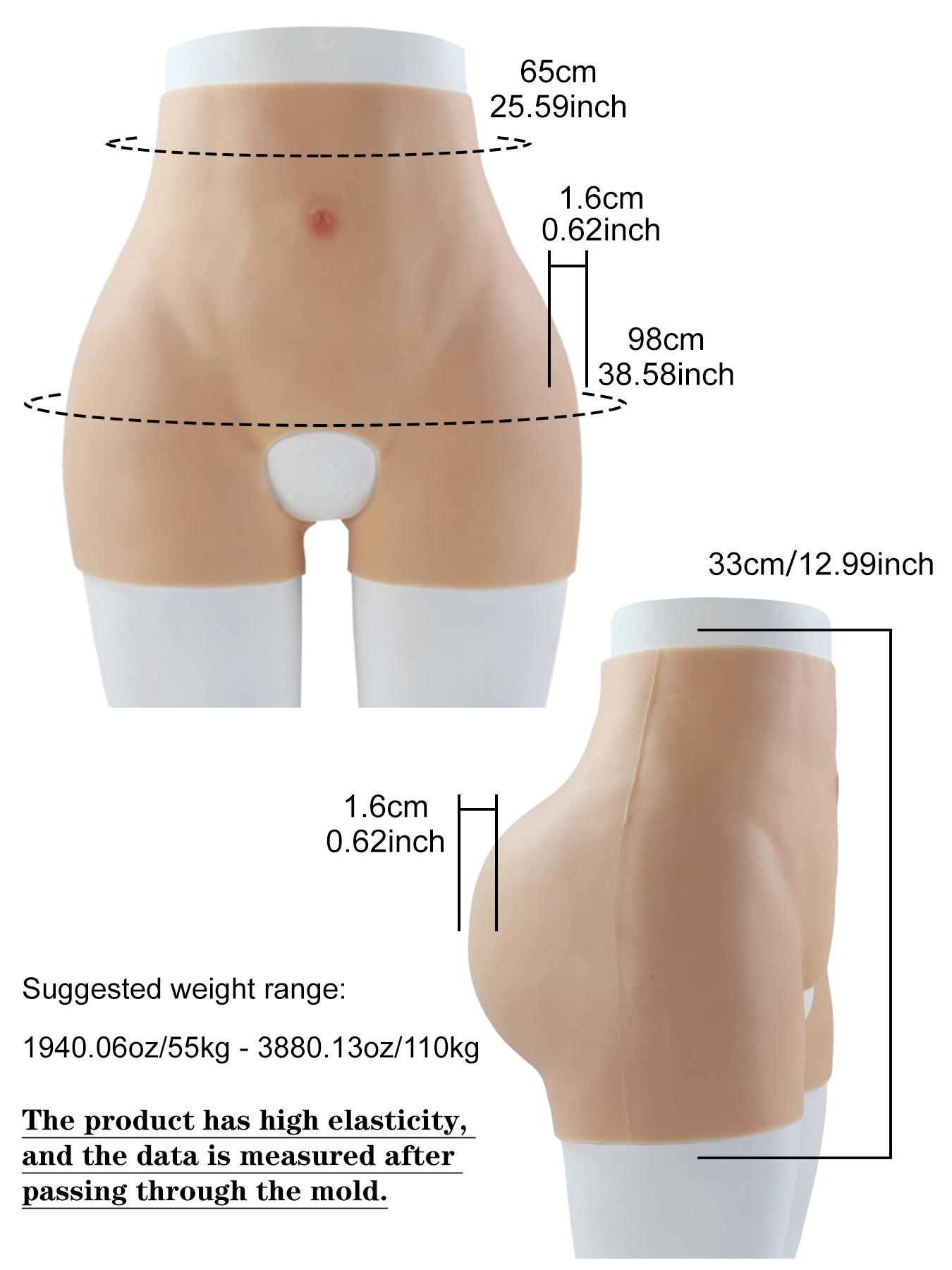 Silicone Butt Enhancer Shorts, Unisex Silicone Fake Buttocks Shaping Pants, Thickened Design Lifting Peach Butt, Confident Shaping