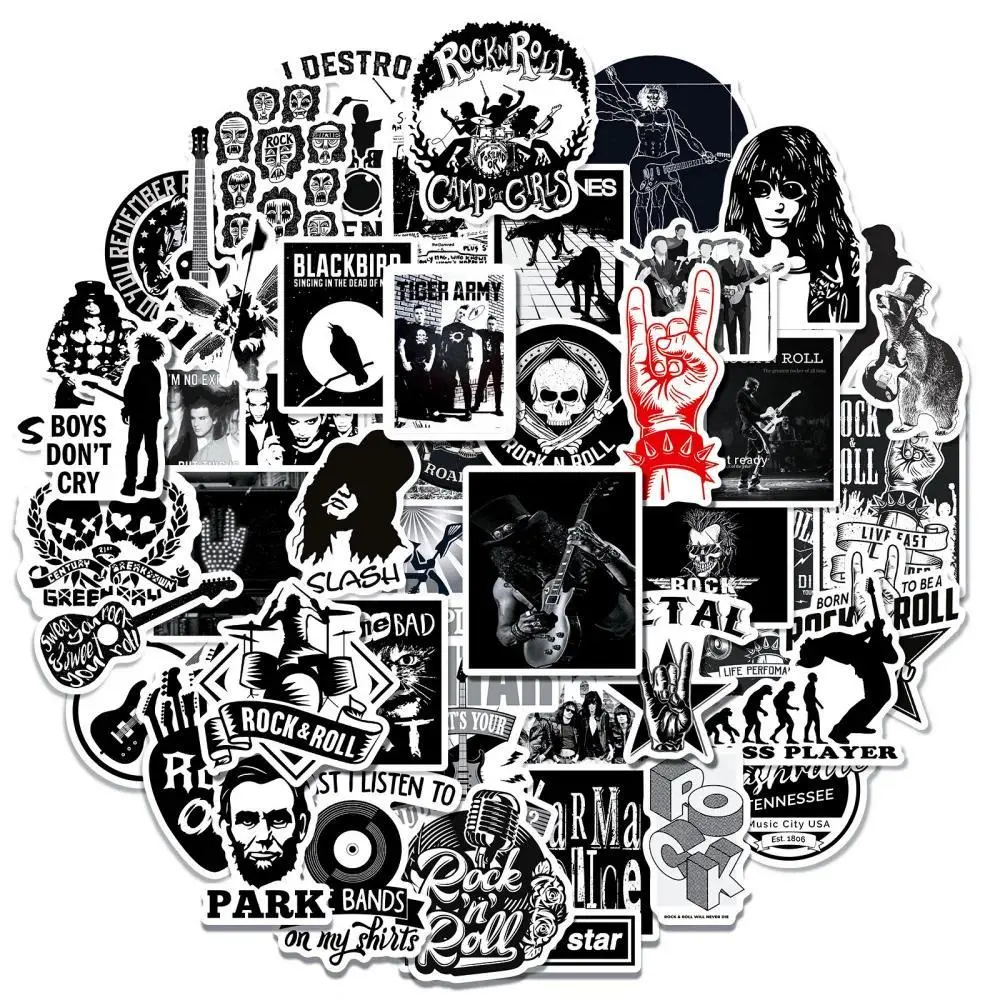 2026 New hot item 50PCS Rock Series Metal Rock Stickers European and American New Rock Graffiti Stickers Luggage Guitar Stickers Holiday Gifts