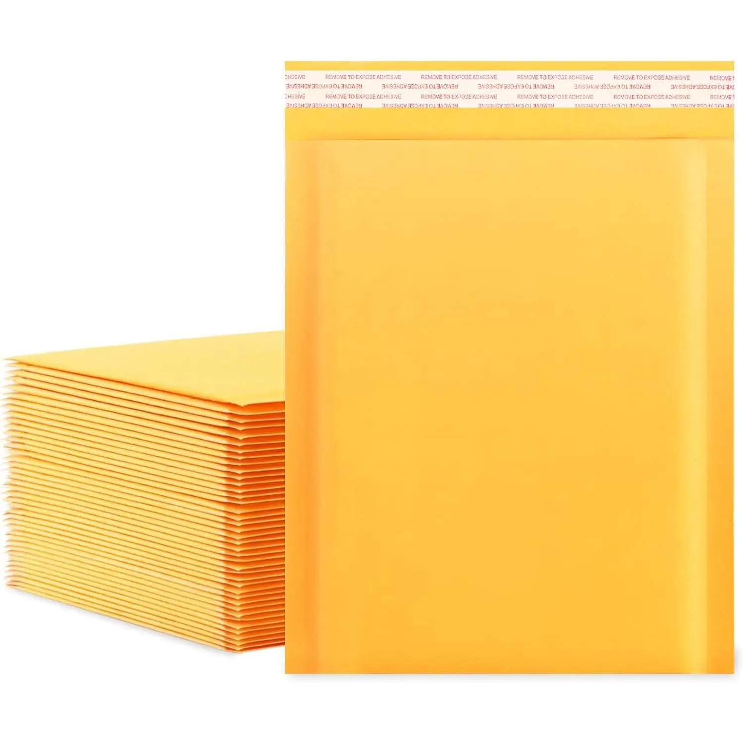 Kraft Bubble Mailers, 8.5x11 In 50 Pcs Small Self-Sealing Shipping Bags, Yellow #2 Padded Envelopes