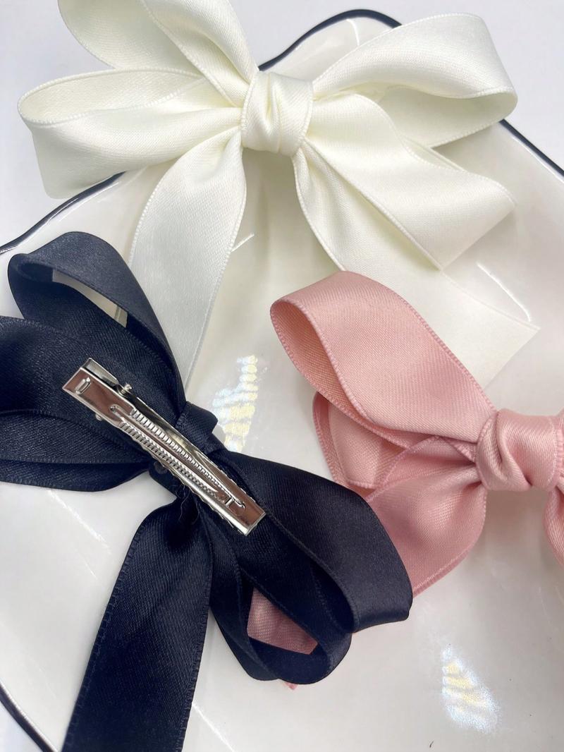 3pcs-Sweet-Chic-Bowknot-Hair-Clips-In-Beige-Pink-And-Black-Cute-Fabric-Hair-Accessories-For-Women-Girls-Perfect-For-Casual-Attire-Or-Vacation-Claw-Clips-Hair-Claws-Hair-Barrettes-School-Stuff