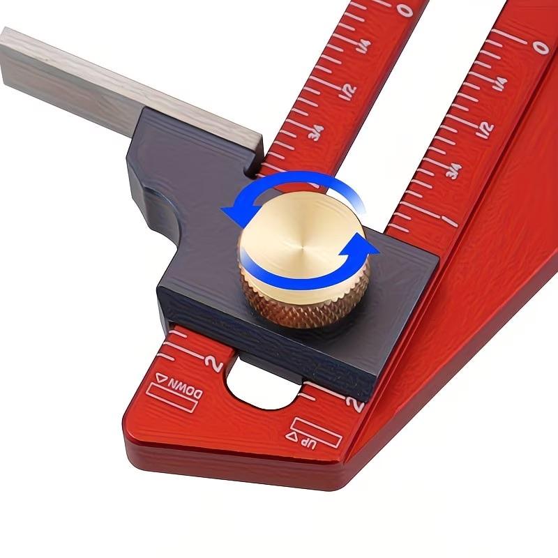 Table Saw Measurement Ruler, Metric Imperial Magnetic Height Gauge, Electric Circular Saw Carving Machine Reverse Adjustment