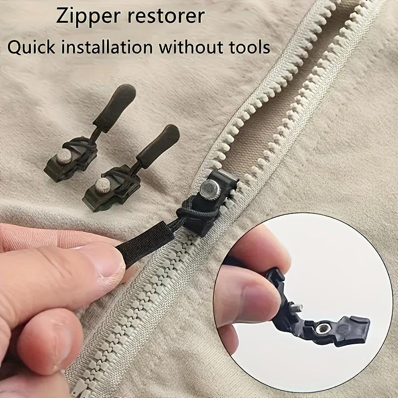 12 Pcs Quick Release Zipper Repair Kit, 4 Pcs S M L Sizes, for Clothes Bags Backpacks, Easy Fix Different Sized Zippers
