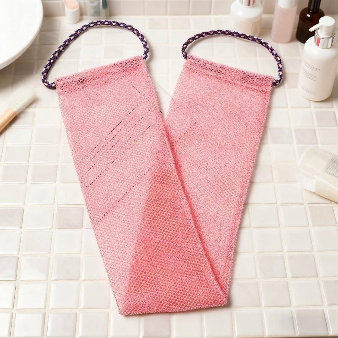 1 PC African Net Long Net Bath Exfoliating Shower Body Scrub Cloths, Lightweight Reticulate Sponge, Effective Skin Care Tool, Perfect for Everyday Use, Exfoliating Mesh, Exfoliating Net Loofah, African Net Sponges, Exfoliating Shower Scrubber