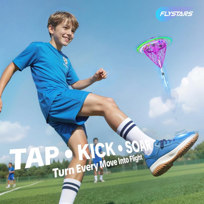 Flystars Flying Bouncing Ball Toys 2026, Cosmic Galaxy Hove Orb Ball Hand Controlled Leap Drone with LED Lights, 3D Flips Cool Spinner Outdoor Indoor Toy Gifts for 6+ Year Old Boys Girls Teens