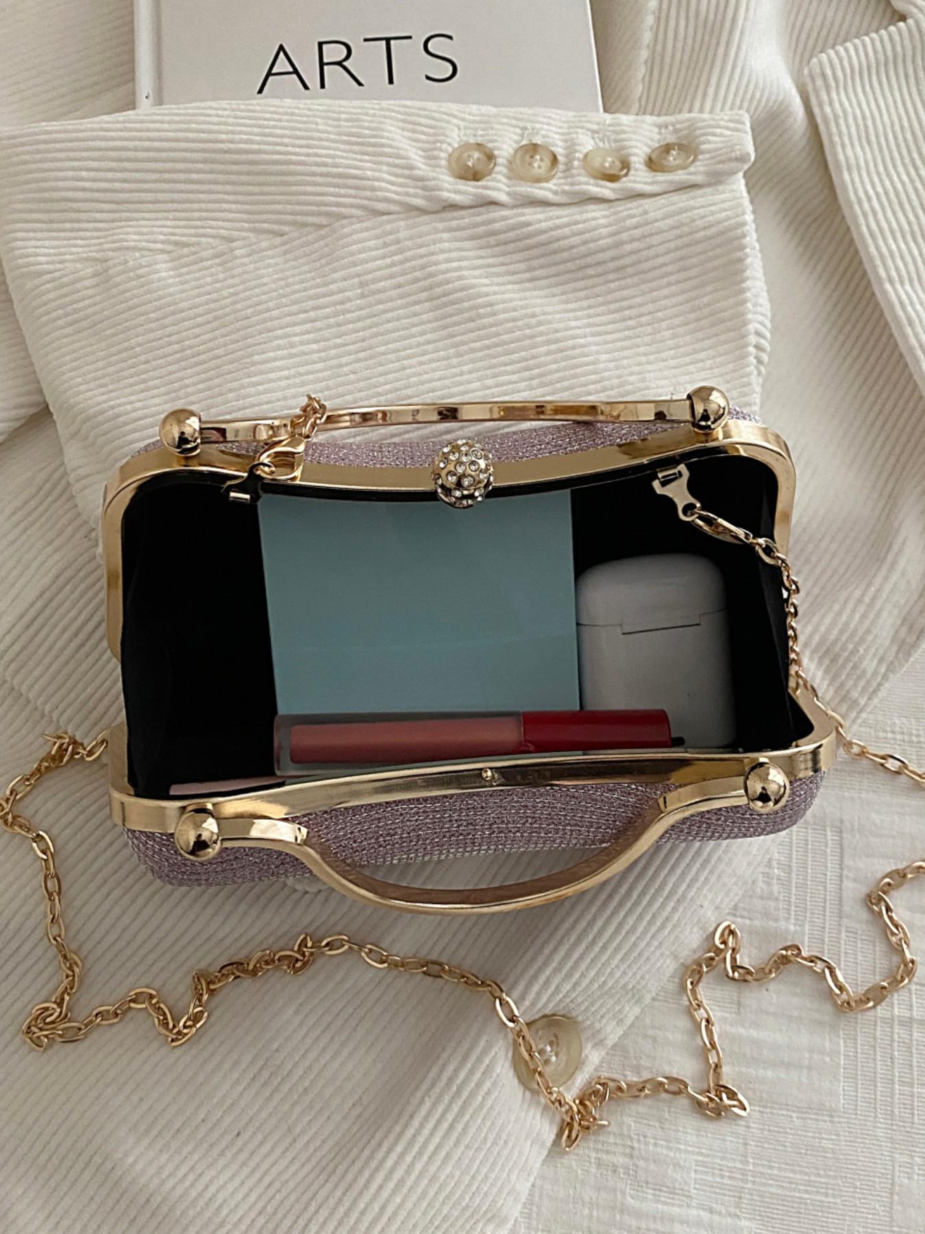 Elegant Rhinestone Bridal Bag, Sparkling Shoulder Clutch, Unique Design Party Evening Bag for Women, Perfect for Weddings & Events