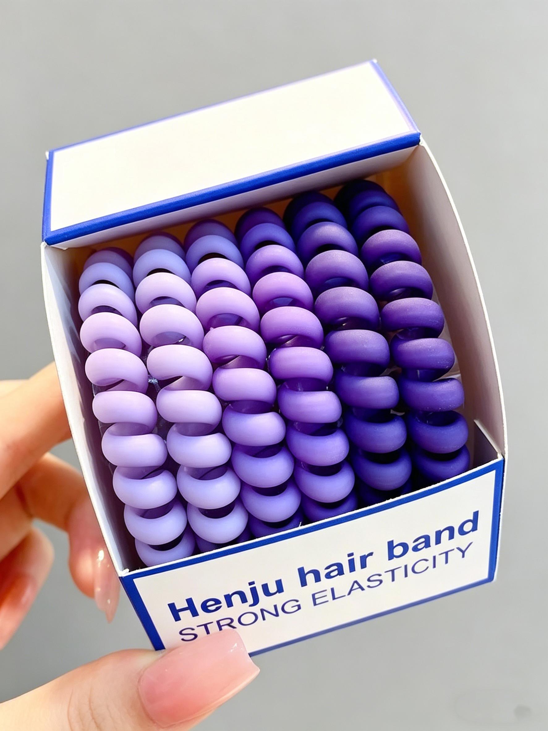 6-Pack Elastic Hair Ties for Women, High Stretch Durable Rubber Bands, Simple New Design, Versatile Headwear Accessories