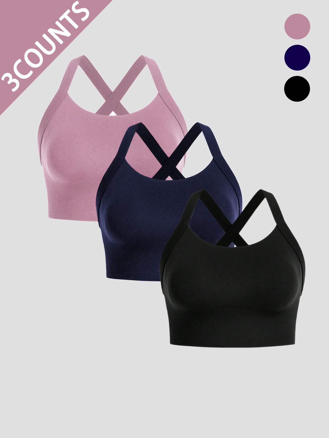 High-Strength Shockproof Sports Bra with Cross-Back Buckle Closure, Women's Athletic Underwear for Gym and Workout