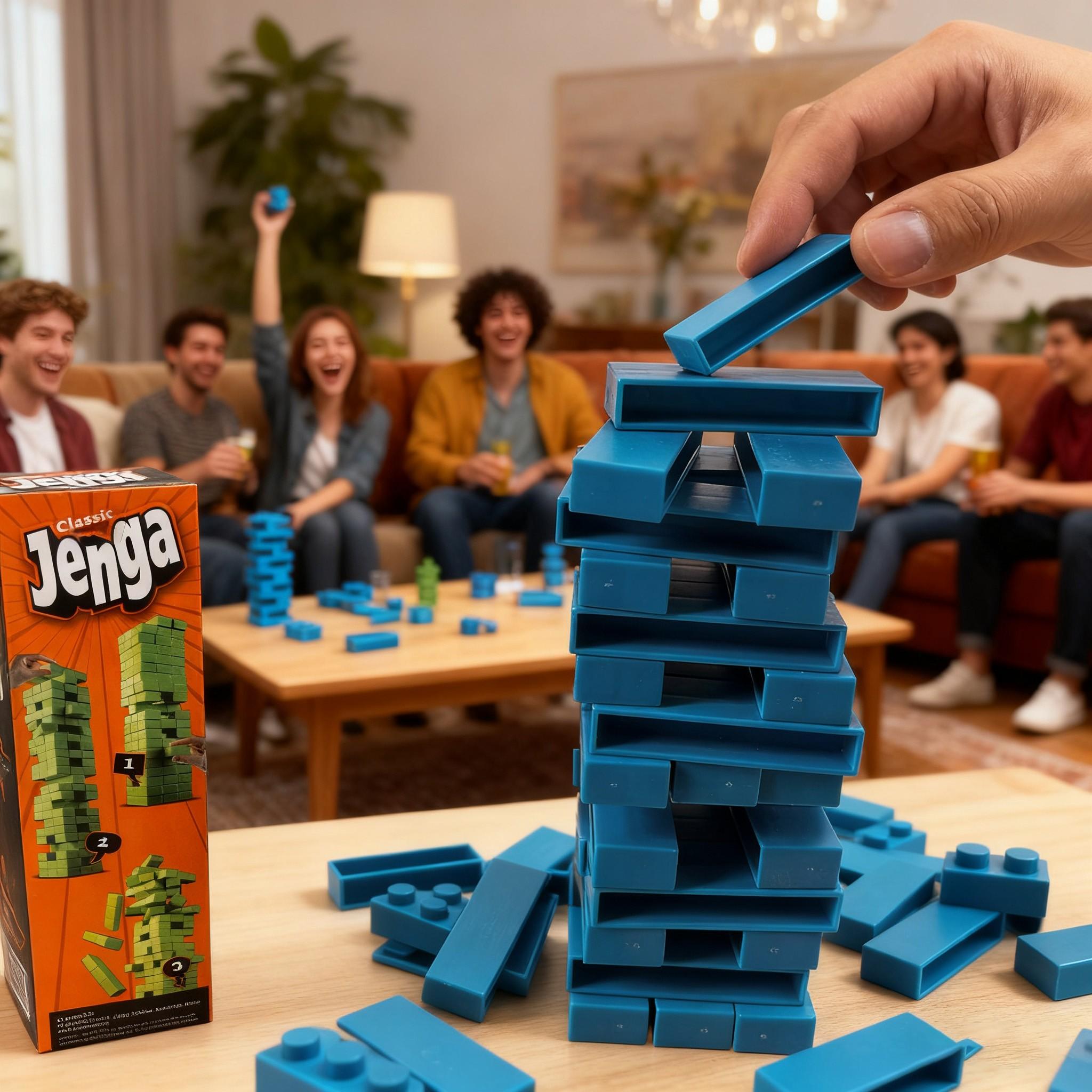 Jenga Classic Stacking Blocks Set, Building Blocks Set, Luxury 54 ...