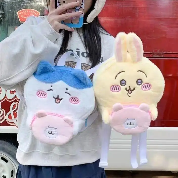 Chiikawa Backpack Hachiware Usagi Kawaii Cartoon Daypack Coin Purse School Bag Student Daily Travel Shoulder Bag Birthday Gift