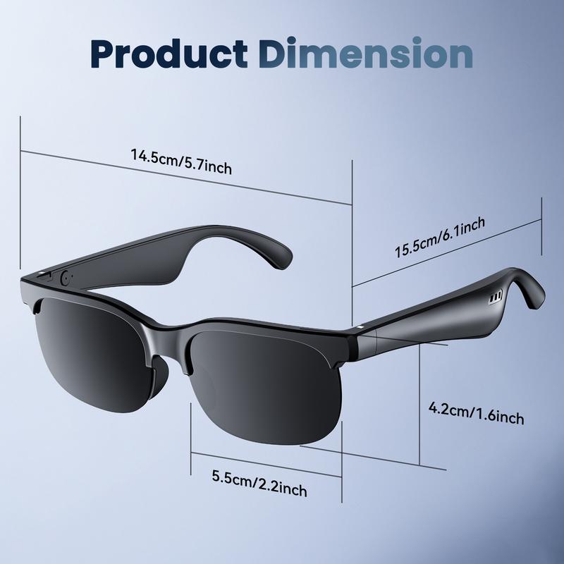 Lifebee Ultra Fast Bluetooth-compatible Multifunctional Smart Glasses, Open Ear Clear Sound Quality, Seamless Connection, Lightweight Comfortable Frame, Multi-Scenario Use