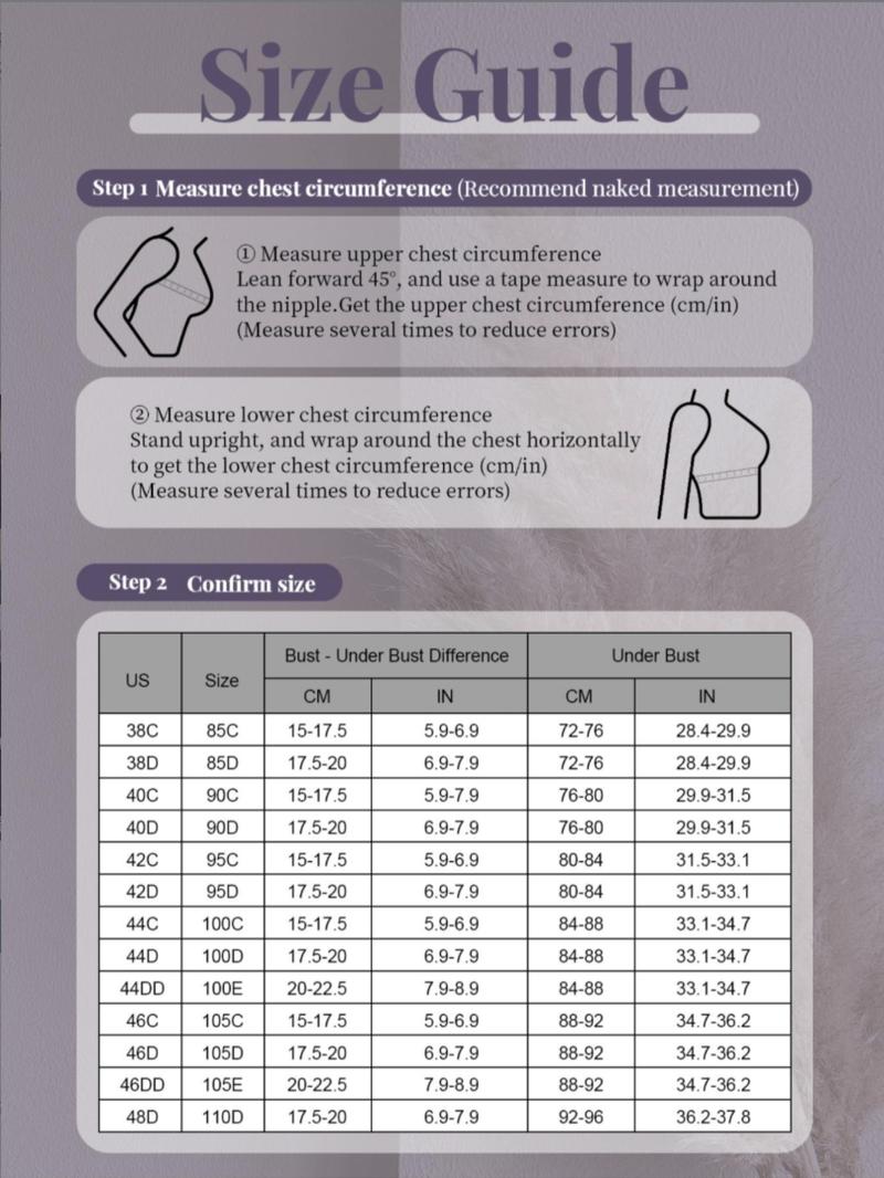 2-Pack Plus Size Supportive Underwire Bras for Women, Full Coverage Push-Up Anti-Sagging Lingerie, Comfortable Sexy Everyday Sports Bras