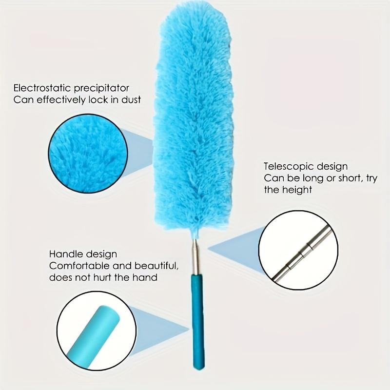1pc Retractable Manual Microfiber Feather Duster - Heavy-Duty Multi-Surface Cleaning Brush, Compact Portable for Household, Car Use, Home Supplies