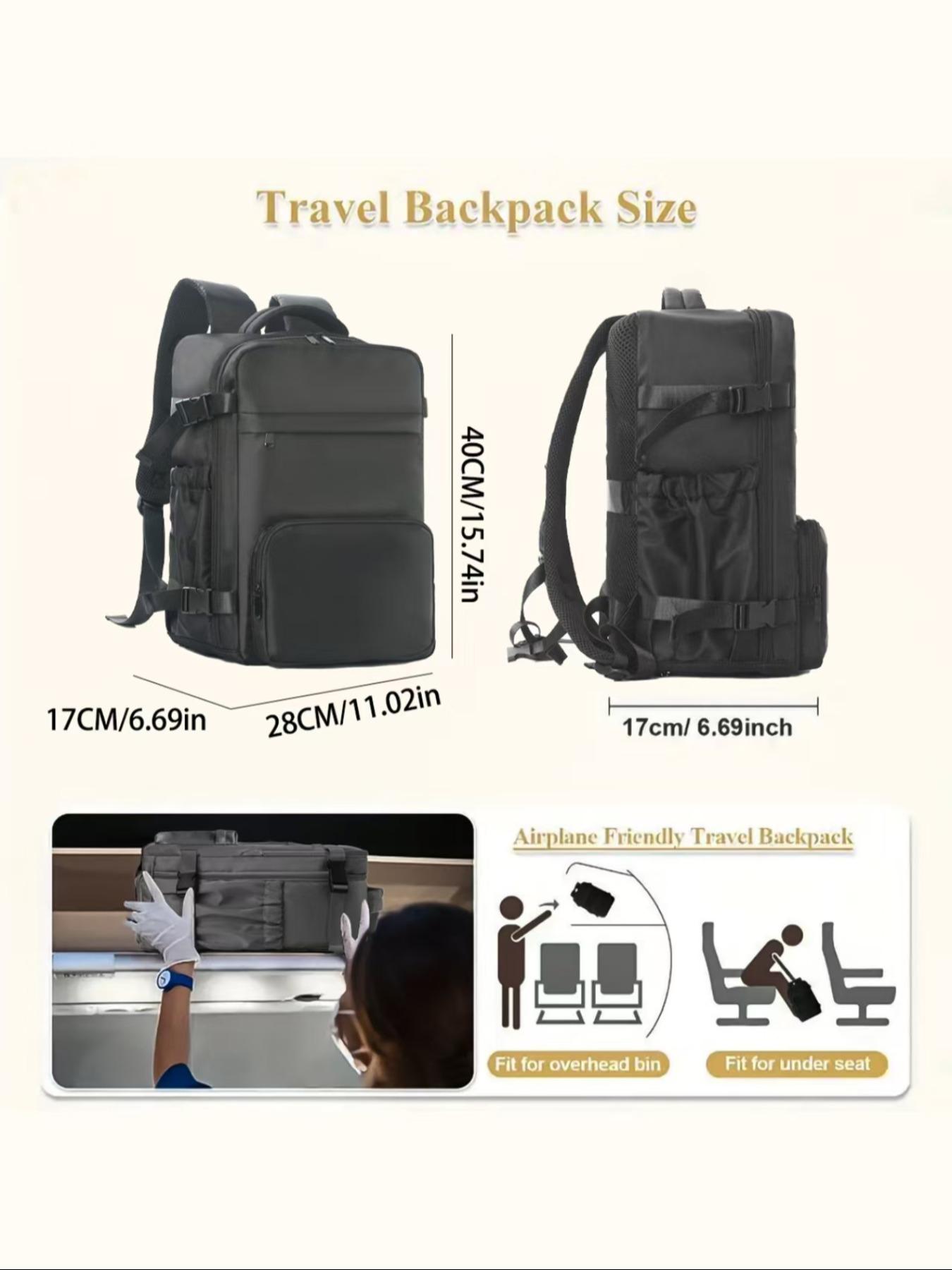 Unisex Vacuum Compression Backpack, Size 40x17x28 Cm, Ryanair Compliant, Durable Travel Storage Bag, Ideal for Airplane Essentials