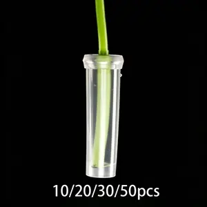Transparent Plastic Flower Preservation Vases with Lids, Decorative Vase, DIY Floral Water Tubes, Fresh Flower Hydration Solutions